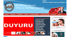 Desktop Screenshot of antalyailnufus.gov.tr